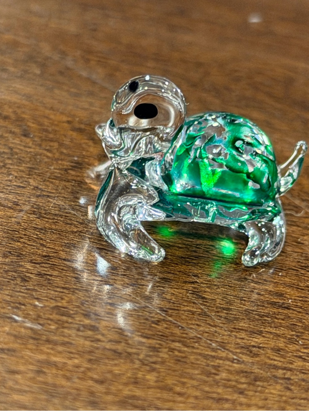 Vintage Miniature Crystal Turtle